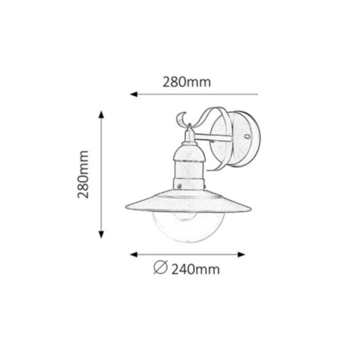 RABALUX Applique Exterior Oslo 8681 E27 IP44 10