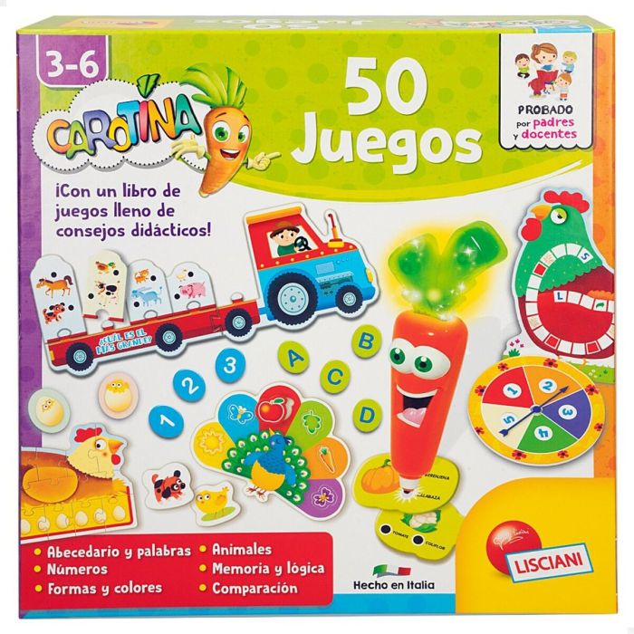 Jouet Educatif Lisciani Giochi Carotina Baby 50 Juegos 4,5 x 14,5 x 3,5 cm Électronique (6 Unités) 6 Jouet Educatif Lisciani Giochi Carotina Baby 50 Juegos 4,5 x 14,5 x 3,5 cm Électronique (6 Unités) 6