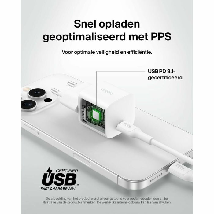 Chargeur mural Belkin WCA012KQ1MWH-B6 Blanc 25 W 4