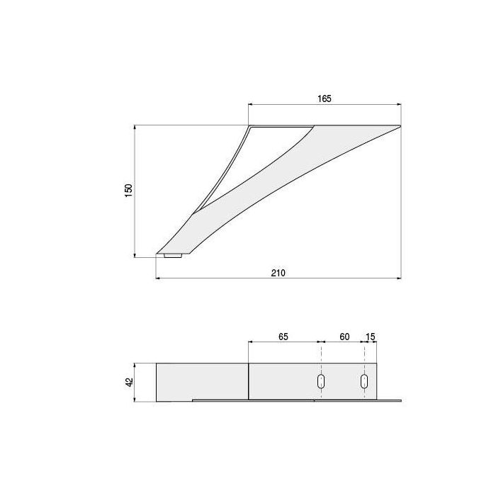 Pata Metalica Keisa H150 Cromo Izquierda Q&Q 1 Pata Metalica Keisa H150 Cromo Izquierda Q&Q 1