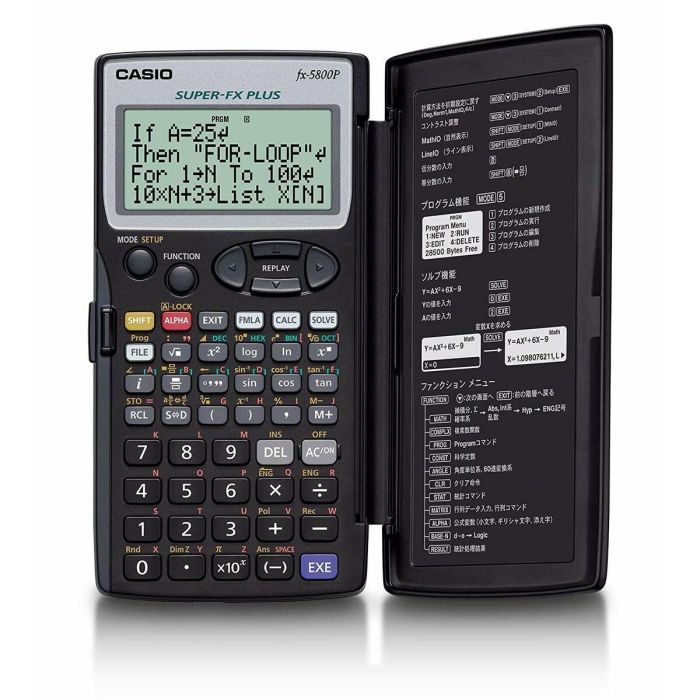 Calculatrice scientifique Casio FX-5800P-S-EH Noir 2 Calculatrice scientifique Casio FX-5800P-S-EH Noir 2