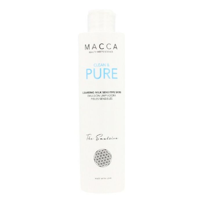Macca Lait Demaquillant CLEAN & PURE Peaux Sensibles 200 ml Texture Emulsion