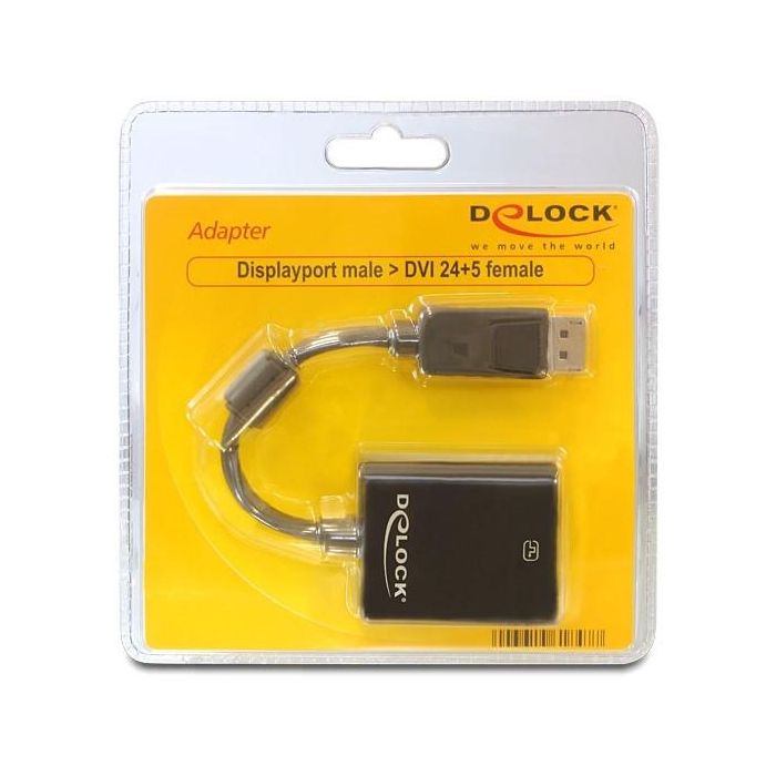DELOCK Adapter DP-St > DVI24+5-Bu 22.5cm black 1