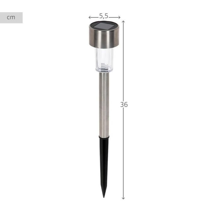 Set de bornes de jardin solaires Aktive 6 Pièces Plastique 5,5 x 36 x 5,5 cm (6 Unités) 3