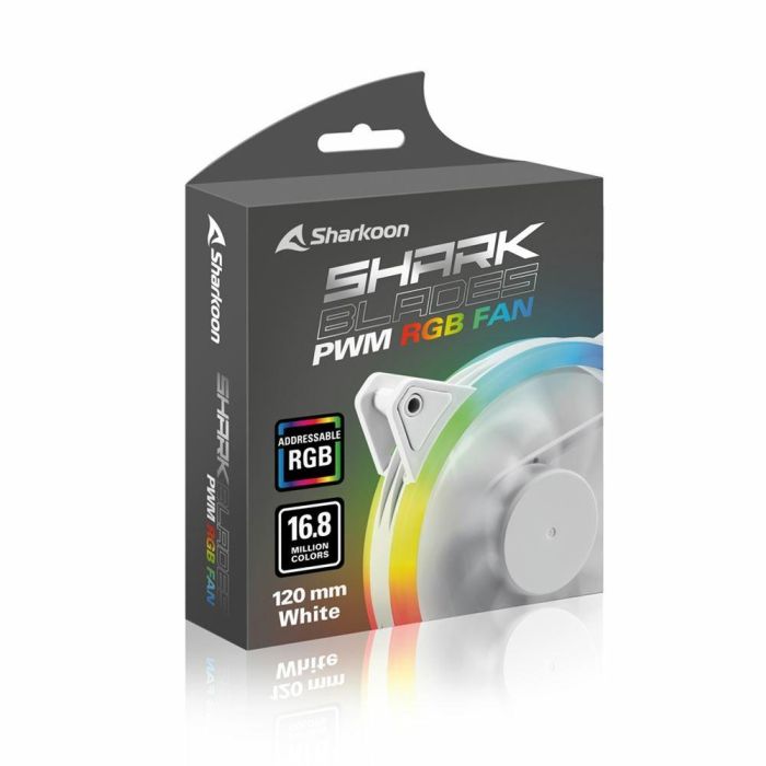 120mm Sharkoon SHARK Blades PWM RGB Fan White 4 120mm Sharkoon SHARK Blades PWM RGB Fan White 4