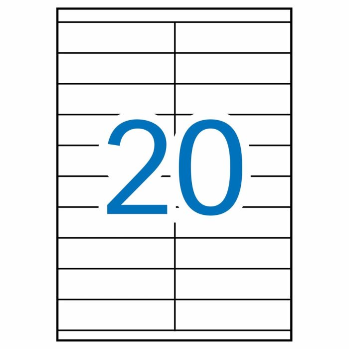 Étiquettes adhésives Apli 01299 100 Volets 105 x 29 mm Blanc 5