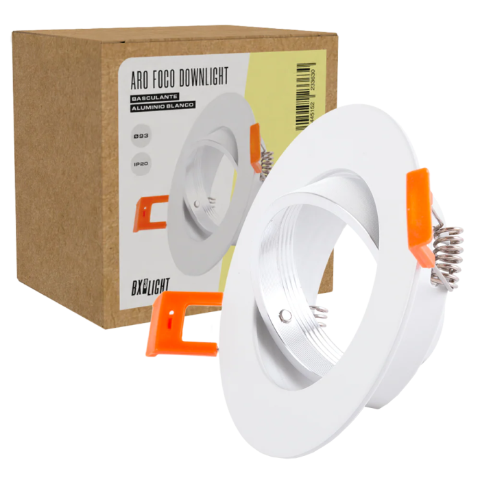 BX3 Light BX3-ARO-1004 Aro de finition circulaire pour spot encastrable orientable, en aluminium blanc 93 mm BX3 Light BX3-ARO-1004 Aro de finition circulaire pour spot encastrable orientable, en aluminium blanc 93 mm