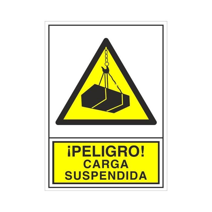Señal 388 Plast.420X297''Carga Suspendida ­Peligro! Carga Suspendida Duver 1