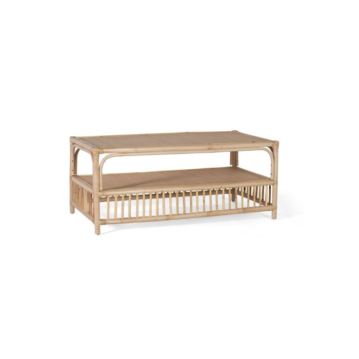 GINER Y COLOMER Table basse en rattan naturel - 110 x 55 x 46 cm - Pièce artisanale en bois naturel pour salon 0 GINER Y COLOMER Table basse en rattan naturel - 110 x 55 x 46 cm - Pièce artisanale en bois naturel pour salon 0