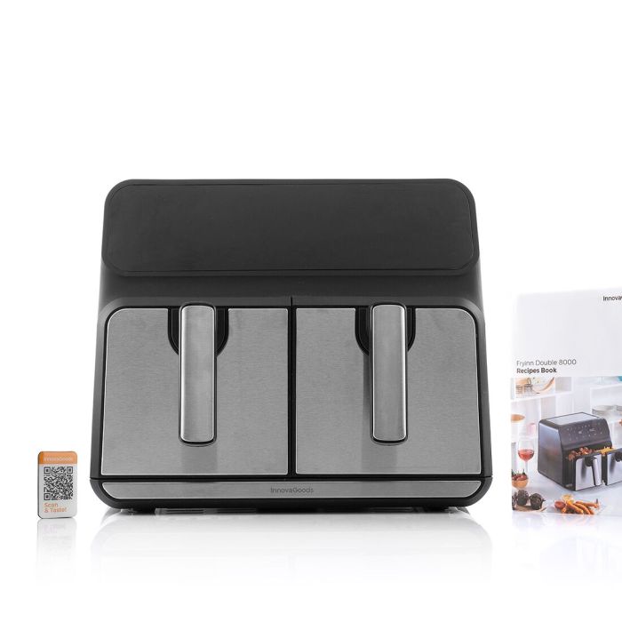 Friteuse à Air InnovaGoods Fryinn Double 8000 Noir 3400 W 8 L Acier inoxydable 2