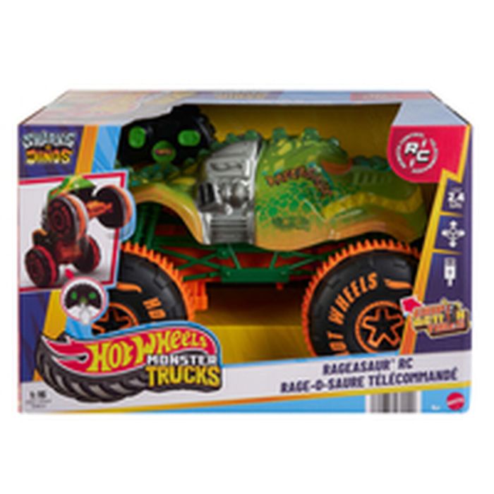 Voiture Télécommandée Hot Wheels Monster Trucks Samsh O Saurus 1:15 1