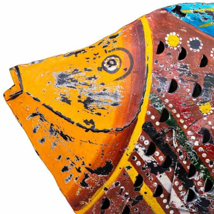 Bougeoir Alexandra House Living Bois de manguier 10 x 32 x 50 cm Poisson 1