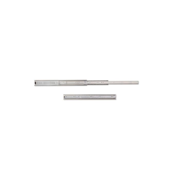 Emuca Jeu de coulisses à billes pour tiroir à sortie totale, hauteur 45mm, longueur 400mm, Acier, Zingué