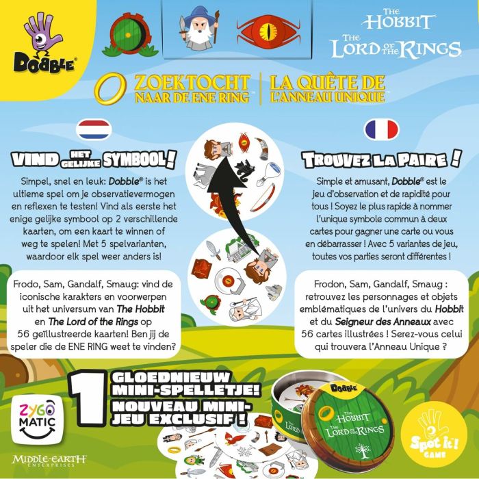 Jeu de société Asmodee Dobble The Lord of the Rings 1 Jeu de société Asmodee Dobble The Lord of the Rings 1