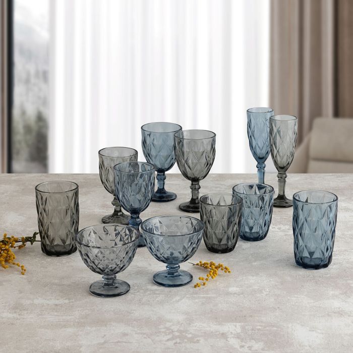 Coupe de glaces et de milkshakes Quid Maia Bleu verre 300 ml (6 Unités) 5