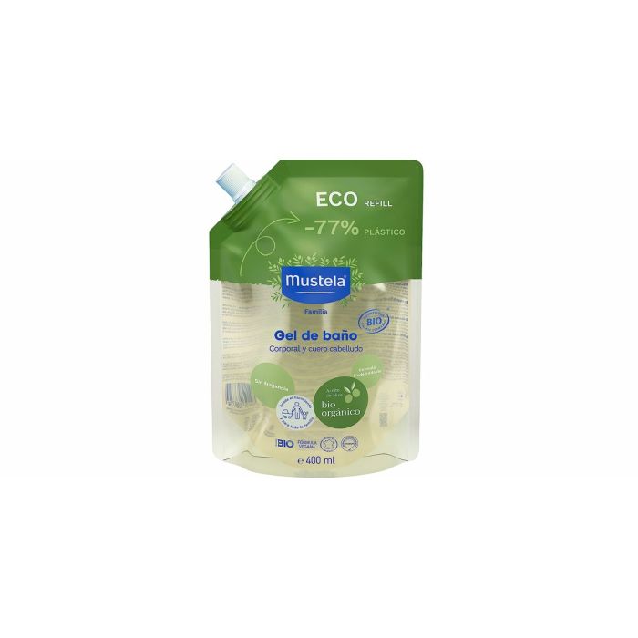 2-in-1 Gel et shampooing Mustela Recharge 400 ml