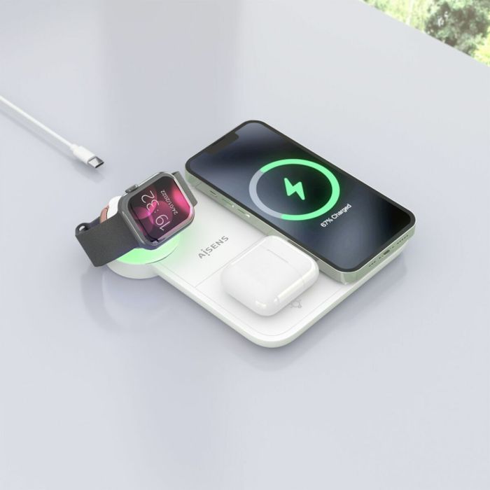 Chargeur sans fil Aisens ASCH-15W4WC061-W 15 W Blanc 3