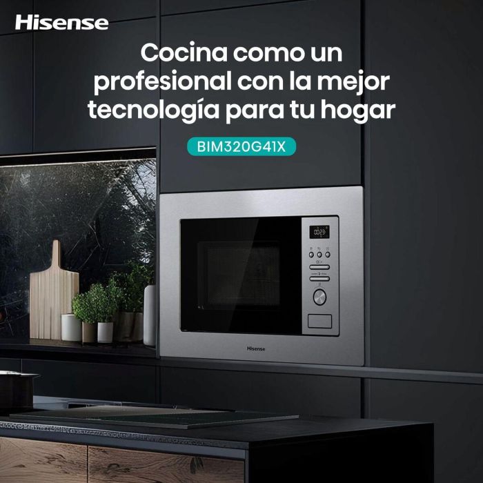 Micro-ondes avec Gril Hisense BIM320G41X 800 W 20 L Acier 9