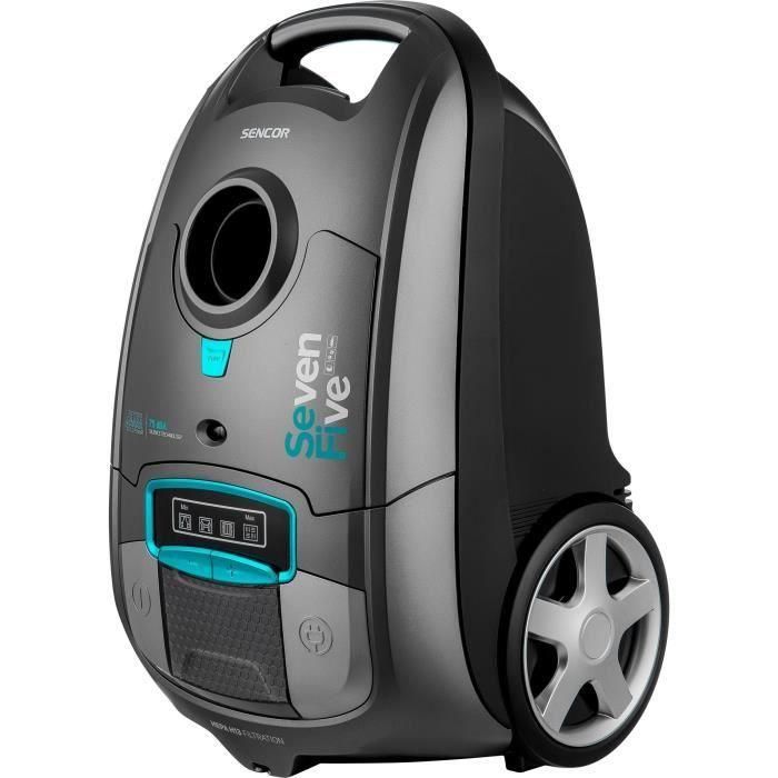 Sencor Aspirateur traîneau SVC 7550TI avec sac 3.5 L, filtre HEPA H13, 75 dB, Gris, technologie ECO Power Sencor Aspirateur traîneau SVC 7550TI avec sac 3.5 L, filtre HEPA H13, 75 dB, Gris, technologie ECO Power