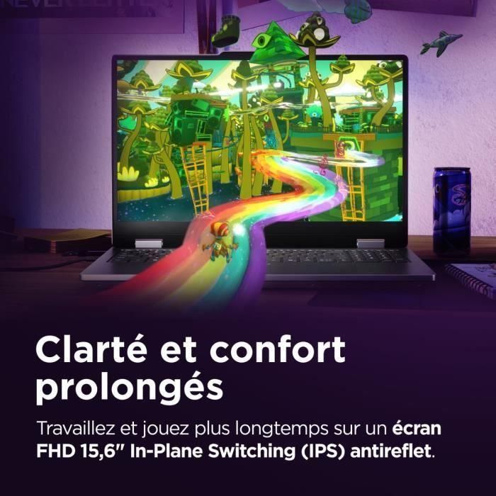 PC Portable Gamer LENOVO LOQ Essential 15IRX11 | Sans Windows - 15,6'' FHD 144hz - Core i5-13450HX - RTX5050 - RAM 16Go - SSD 512Go 3