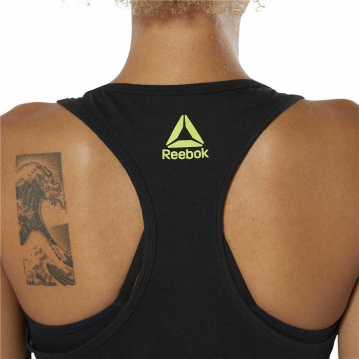 Maillot de Corps sans Manches pour Femme Reebok 1895 Race Noir 1 Maillot de Corps sans Manches pour Femme Reebok 1895 Race Noir 1