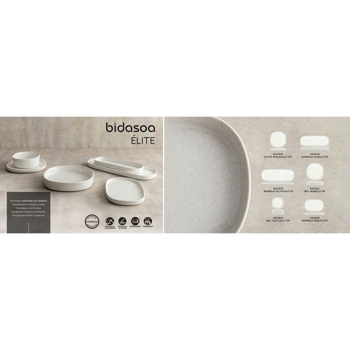 Plateau apéritif Bidasoa Elite Blanc 18,5 x 11,5 cm (8 Unités) 3