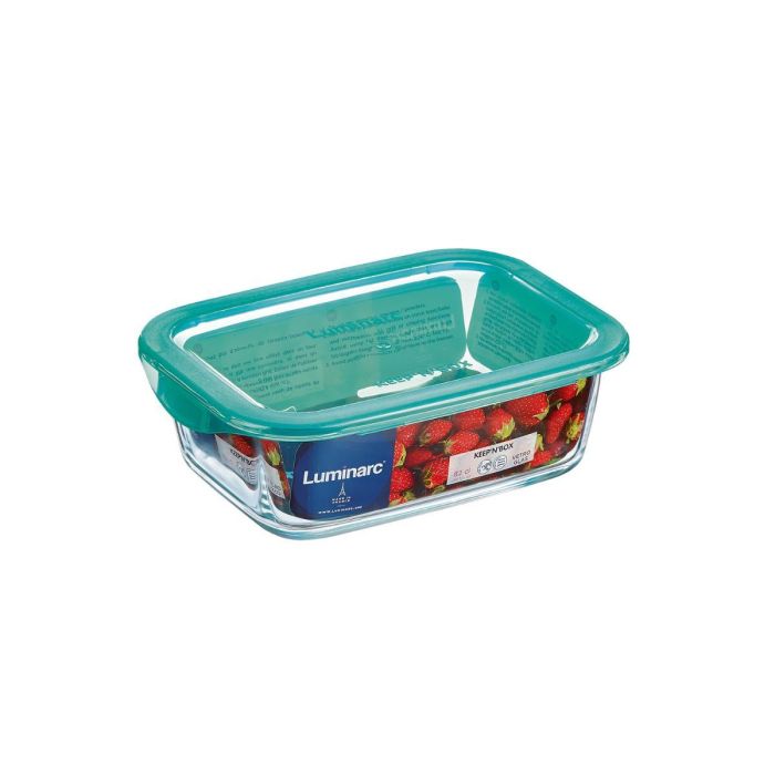 Recipiente Rectangular Vidrio con Tapa Keep'N Lagon Luminarc 22x15,6x7,2 cm-197 cL 1