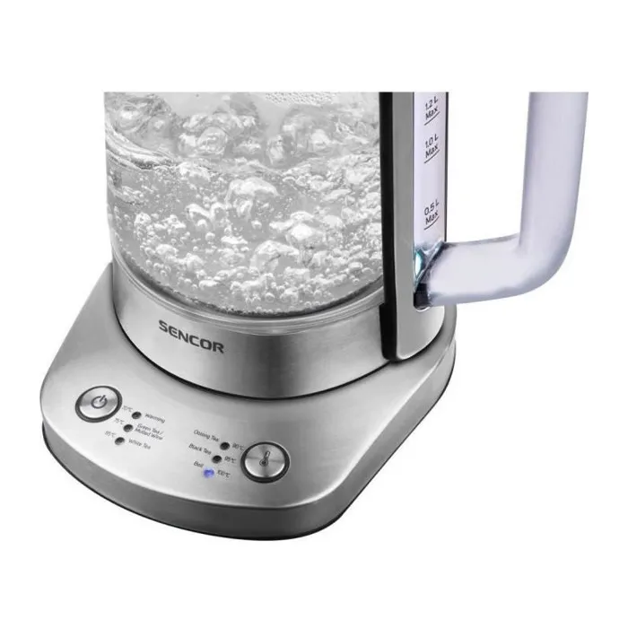 Sencor SWK 1590SS Bouilloire électrique avec théière, 1.5L, acier inoxydable, contrôle électronique de température 70-100°C, maintien au chaud, 1500W Sencor SWK 1590SS Bouilloire électrique avec théière, 1.5L, acier inoxydable, contrôle électronique de température 70-100°C, maintien au chaud, 1500W
