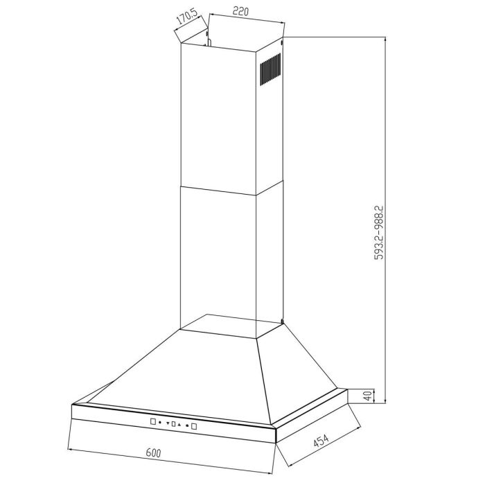 Hotte standard Cecotec Flux PT 604400 Acier 3