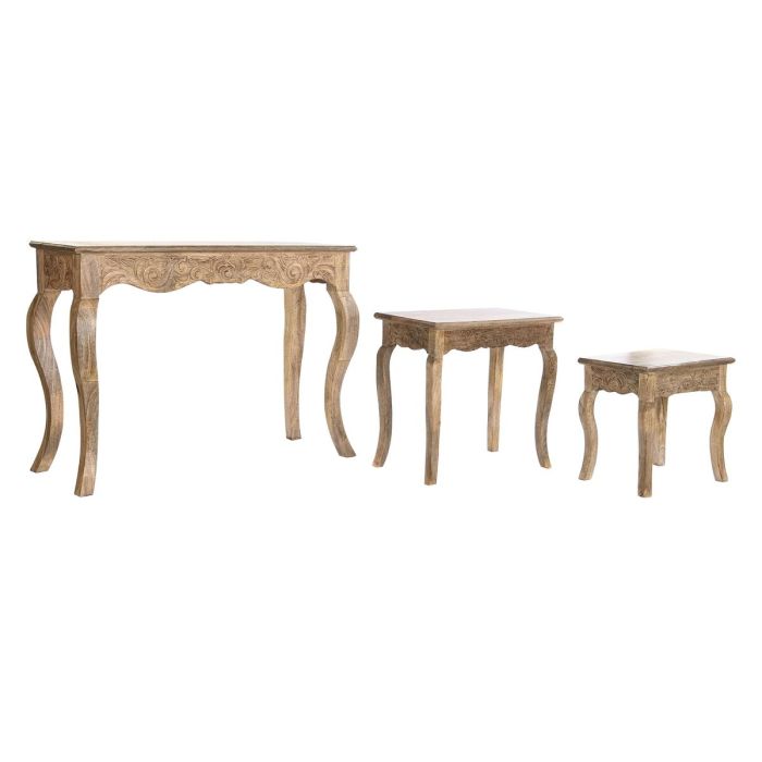 Console DKD Home Decor Marron Bois de manguier 106 x 36 x 76 cm (3 Pièces) 2