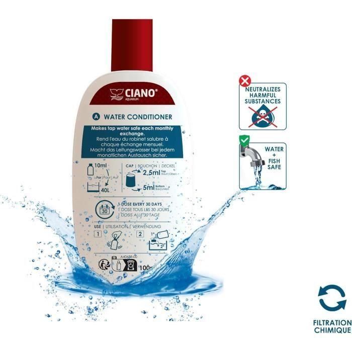 Traitement aquarium - CIANO - Pack Water Care 3 x 100 ml - Eau cristalline, santé poissons, entretien rapide 3 Traitement aquarium - CIANO - Pack Water Care 3 x 100 ml - Eau cristalline, santé poissons, entretien rapide 3