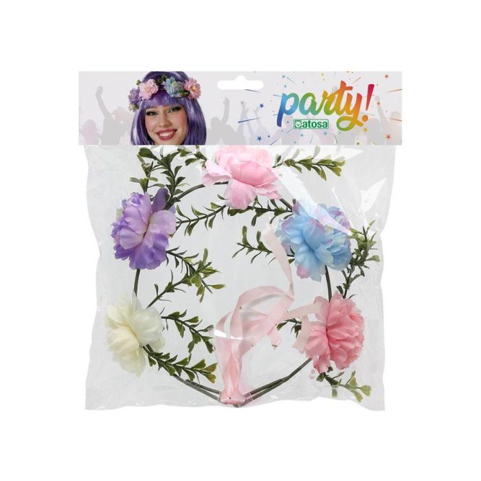 Couronne de fleurs pour femme adulte - Accessoire de fête, carnaval et cosplay de fée, nymphe ou reine des bois