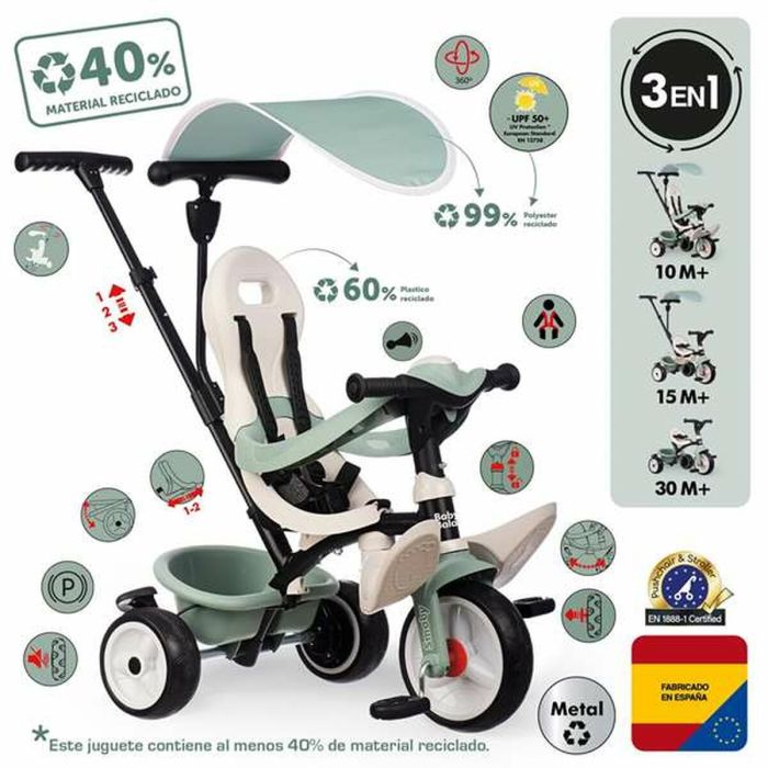 Tricycle Smoby S.Life Balade Multicouleur 17 Tricycle Smoby S.Life Balade Multicouleur 17