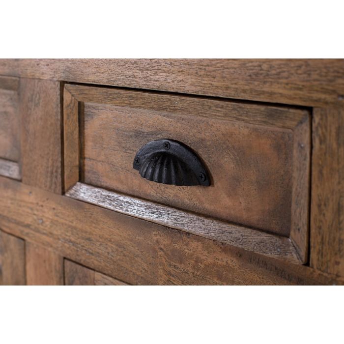 GINER Y COLOMER - Buffet haut en bois de manguier avec 6 portes vitrées et 6 tiroirs - Finition noisette - Dimensions : 72x37x? cm 4