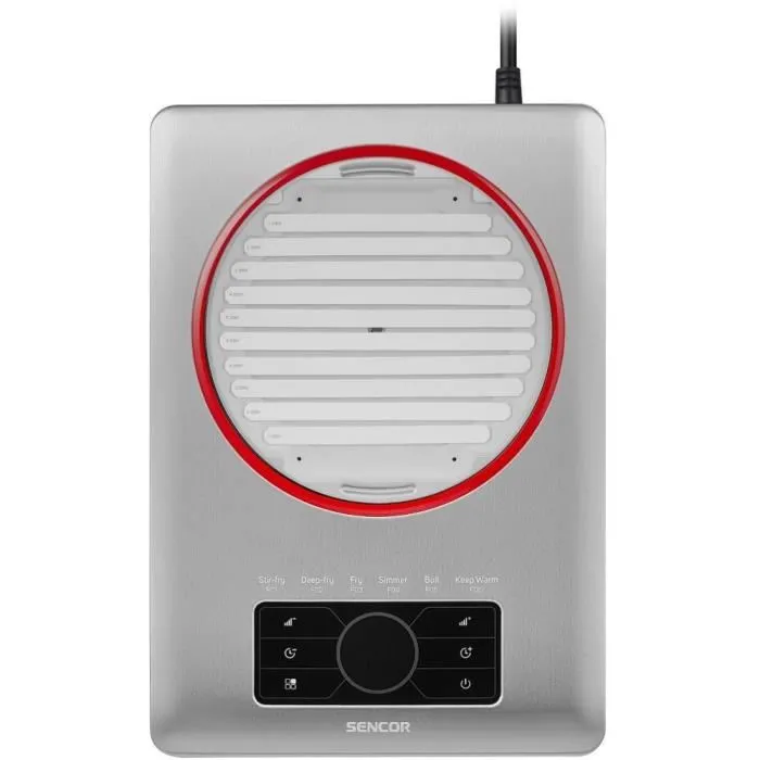 Sencor SCP 5010SS Plaque chauffante en vitrocéramique 1500 W - Diamètre 19 cm, 6 modes de cuisson, minuterie 4 heures, design ultra-mince Sencor SCP 5010SS Plaque chauffante en vitrocéramique 1500 W - Diamètre 19 cm, 6 modes de cuisson, minuterie 4 heures, design ultra-mince