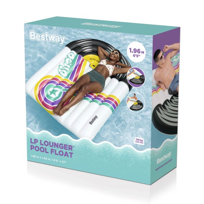 Bestway Matelas Gonflable Disco 196x145 cm Plage et Piscine 43837 2 Bestway Matelas Gonflable Disco 196x145 cm Plage et Piscine 43837 2