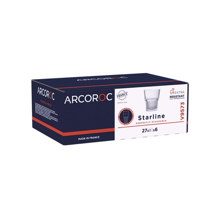 Verre d'eau Arcoroc Starline Transparent verre 270 ml (6 Unités) 1 Verre d'eau Arcoroc Starline Transparent verre 270 ml (6 Unités) 1