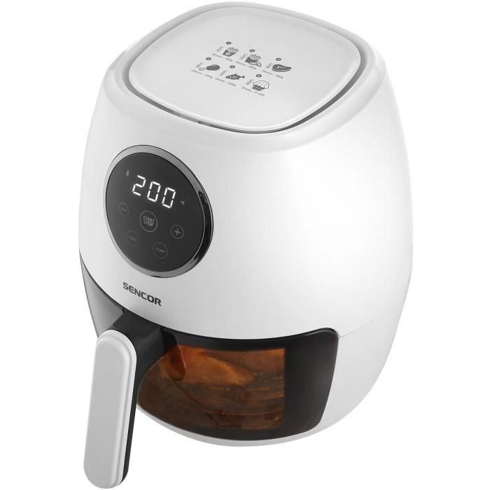 SENCOR SFR 5340WH Friteuse sans huile Airfryer - 3.5 L, 1300 W, Blanc, Cuisson saine, Ecran tactile LED, Panier antiadhésif