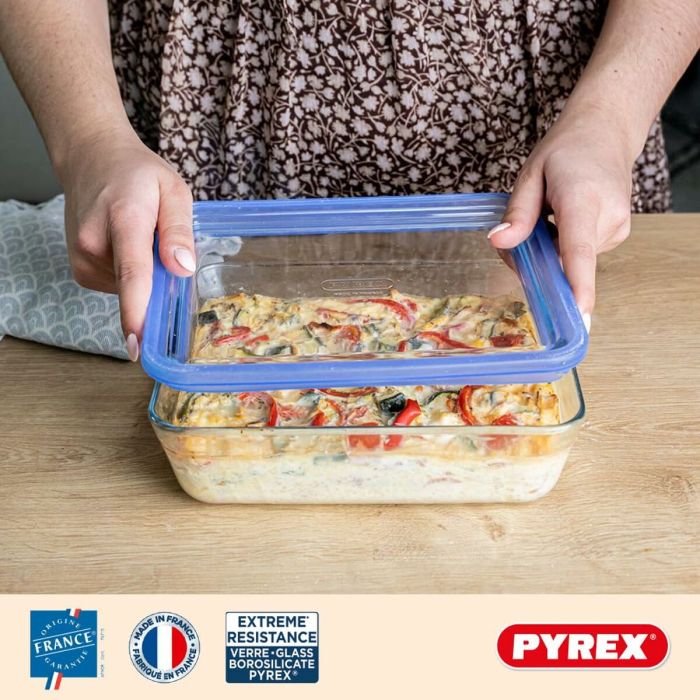 Ensemble de Boîtes à Lunch Pyrex Bleu Transparent 2,6 L 3 Pièces 5 Ensemble de Boîtes à Lunch Pyrex Bleu Transparent 2,6 L 3 Pièces 5