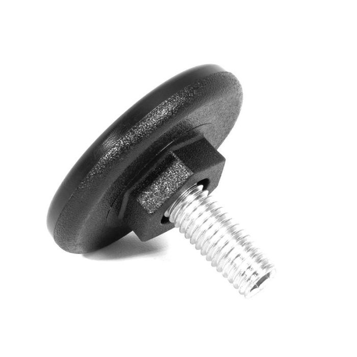 Pie Nivelador Nuba Ø40 M8X18 Negro C/Huella Allen 4Mm. Con Tuerca Hexagonal D17 Herrajes Alk 1