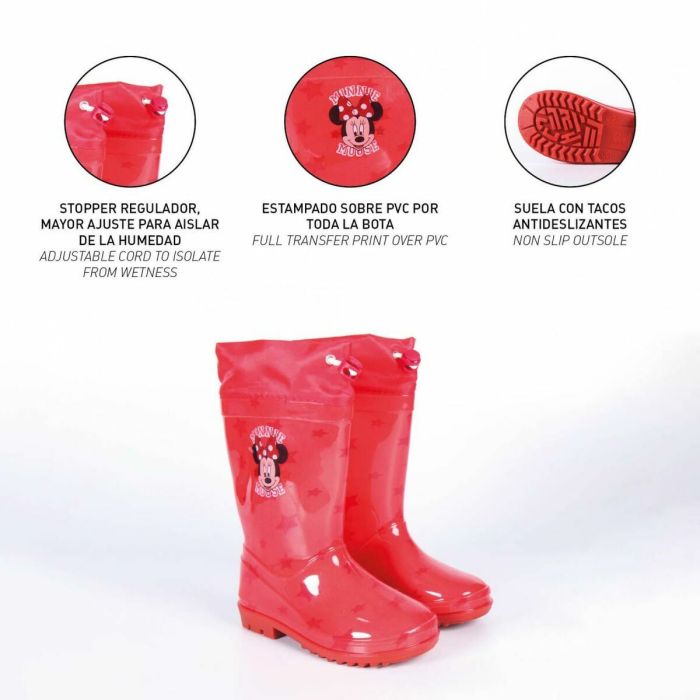 Bottes en Caoutchouc pour Enfants Minnie Mouse Rouge 1