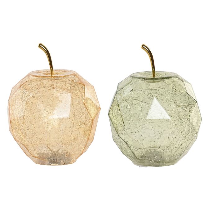 Décoration lumineuse Home ESPRIT Verre Shabby Chic 14 x 14 x 19 cm (2 Unités)