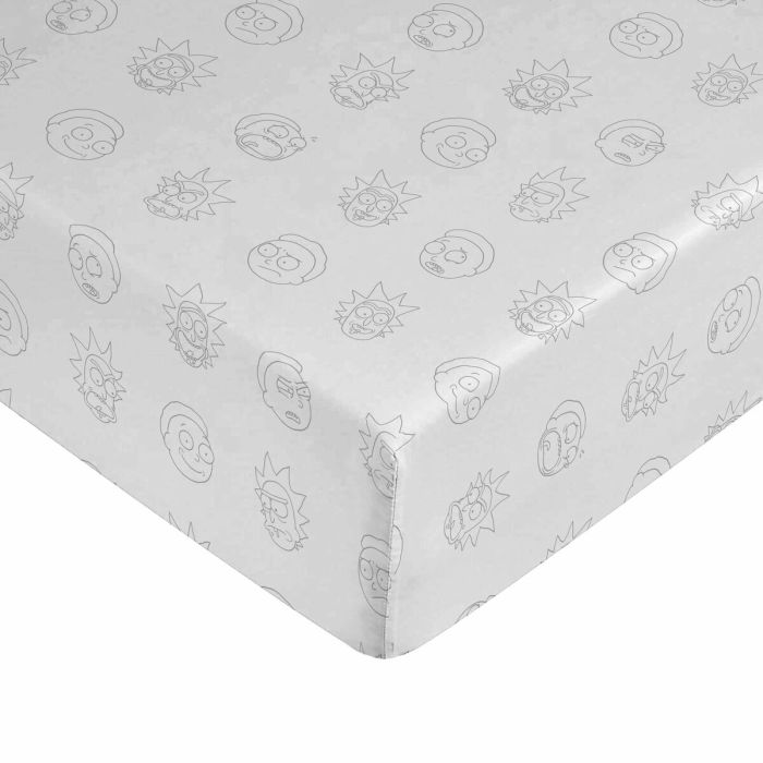 Drap housse Rick and Morty Blanc Multicouleur 160 x 200 cm 100 % coton 4