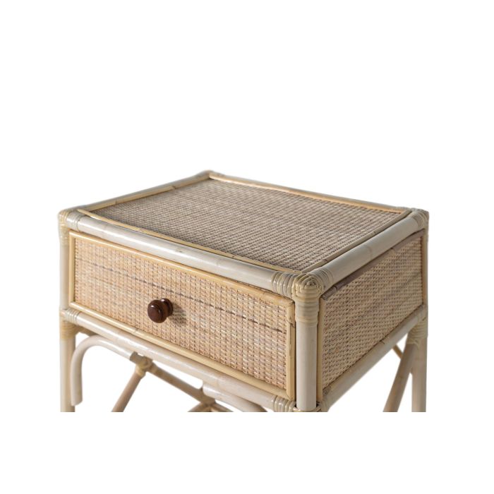 GINER Y COLOMER Table de Noche en Rotin Naturel - Buffet de Chevet avec Dimensions 50x40x60 cm, Meuble de Chambre sans Montage 2 GINER Y COLOMER Table de Noche en Rotin Naturel - Buffet de Chevet avec Dimensions 50x40x60 cm, Meuble de Chambre sans Montage 2