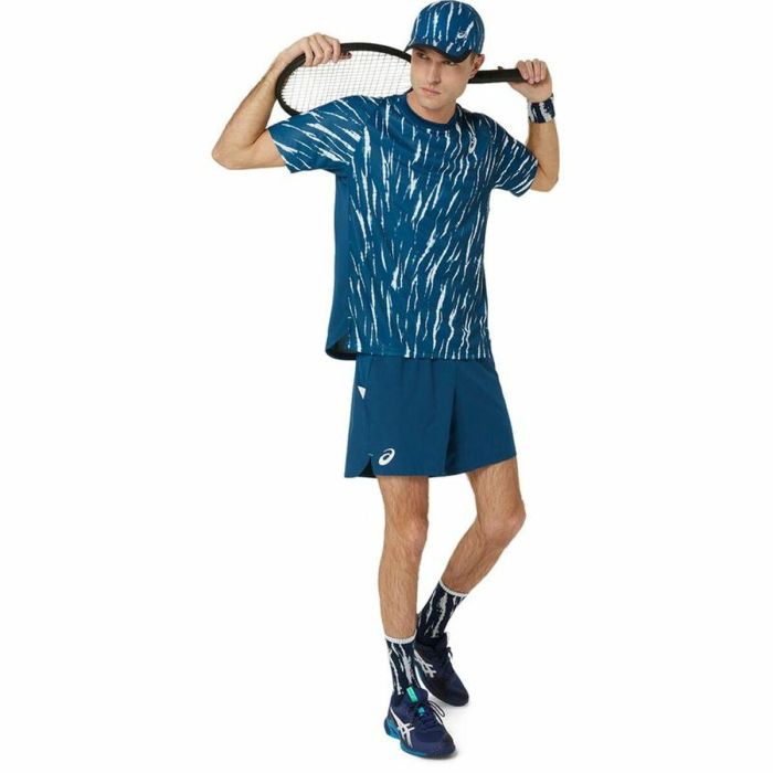 Maillot de Corps de Sport à Manches Coupe Asics Game Ss Top Bleu Tennis 1