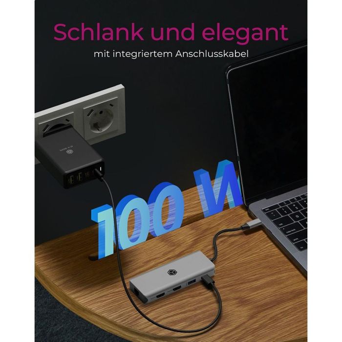 ICY BOX IB-DK4012-CPD USB-C 9-in-1 PD 100W DockingStation 1