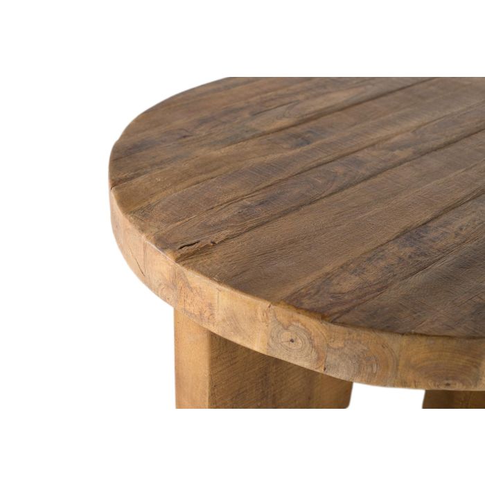 GINER Y COLOMER Table de centre ronde en bois de manguier massif avec pieds en forme de trépied, finition naturelle, marron 3 GINER Y COLOMER Table de centre ronde en bois de manguier massif avec pieds en forme de trépied, finition naturelle, marron 3