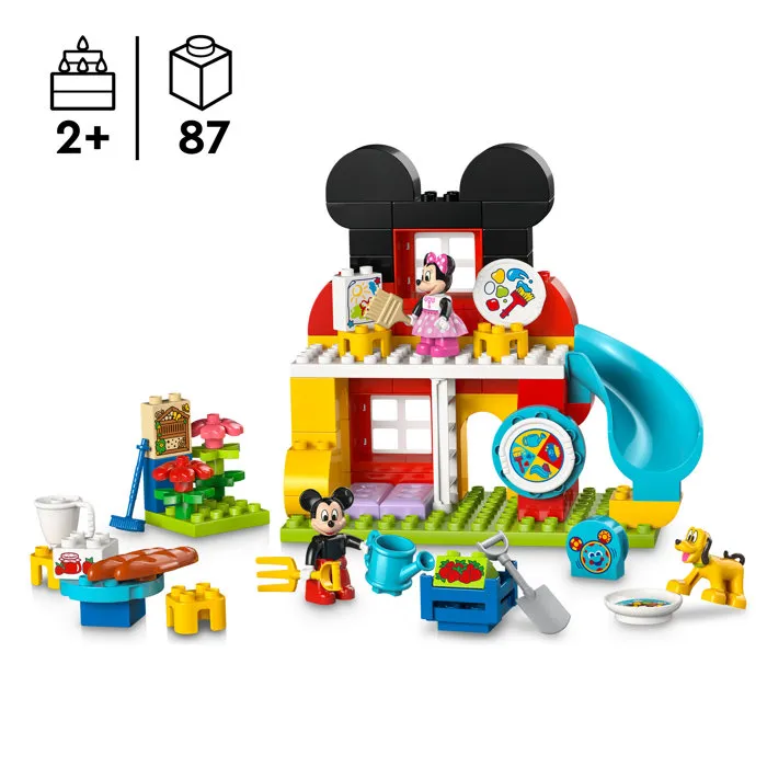 LEGO DUPLO 10465 - Maison de Mickey Mouse avec Minnie et Pluto - Jeu de construction Disney - 87 pièces - Développe la motricité fine - Pour enfants dès 2 ans