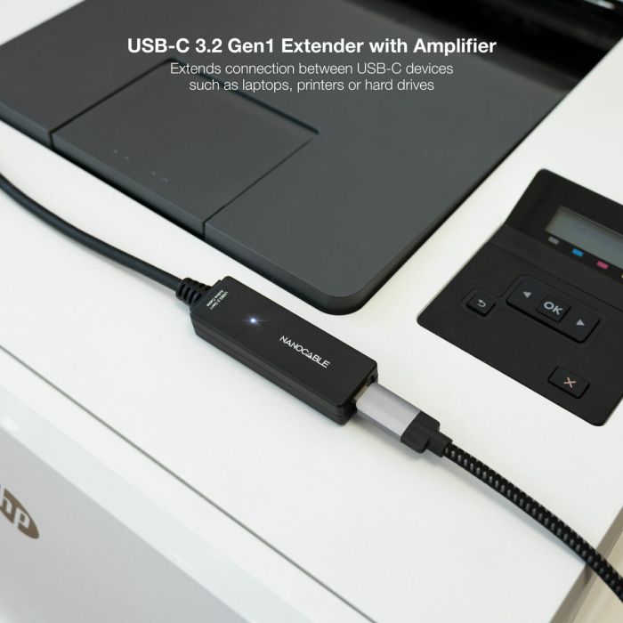 Câble USB NANOCABLE USB 3.2 amplif. C/M-C/H 5m Noir 5 m 8 Câble USB NANOCABLE USB 3.2 amplif. C/M-C/H 5m Noir 5 m 8