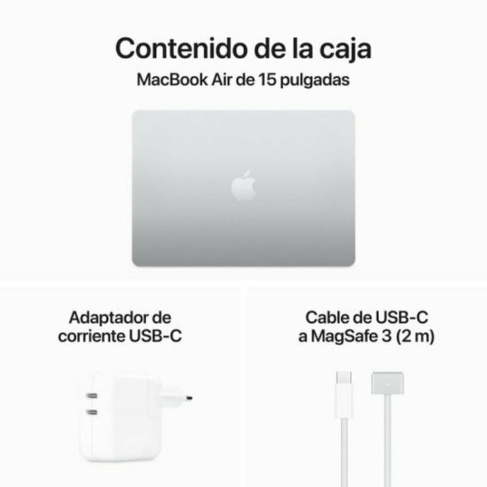 Ordinateur Portable Apple MRYP3Y/A 15,3" M3 8 GB RAM 256 GB SSD 1 Ordinateur Portable Apple MRYP3Y/A 15,3" M3 8 GB RAM 256 GB SSD 1